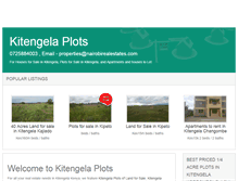 Tablet Screenshot of kitengelaplots.com